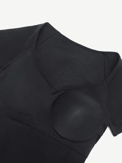 SculptLift Short Sleeve Thong Bodysuit