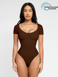 SculptLift Short Sleeve Thong Bodysuit