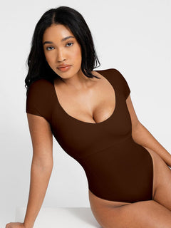 SculptLift Short Sleeve Thong Bodysuit