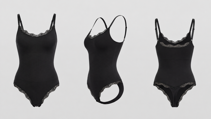 Lace Trim Shaping Bodysuit