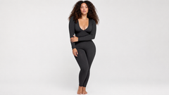Deep V Waist-Smoothing Catsuit