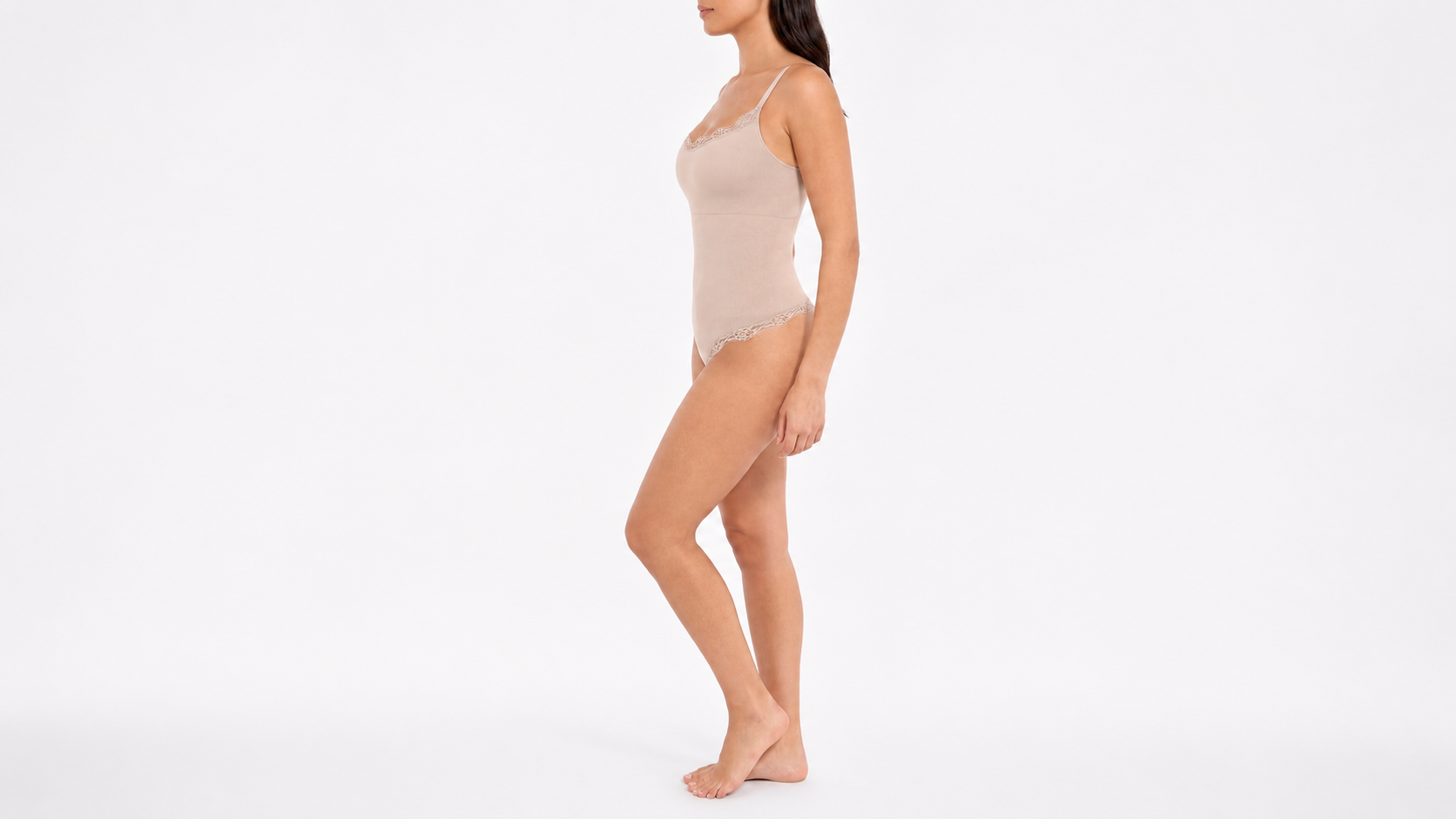 Lace Trim Shaping Bodysuit