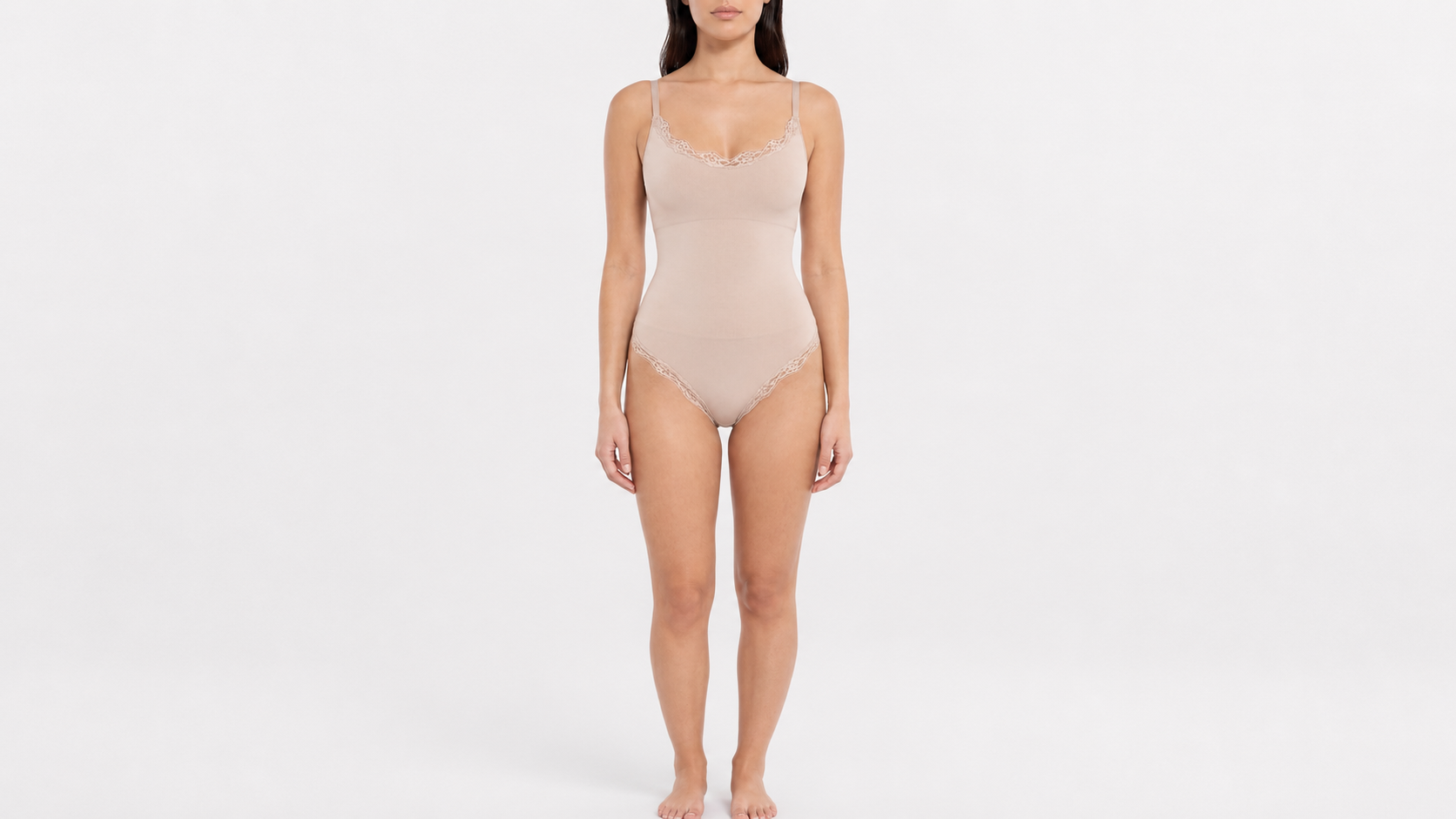 Lace Trim Shaping Bodysuit