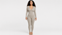 Deep V Waist-Smoothing Catsuit