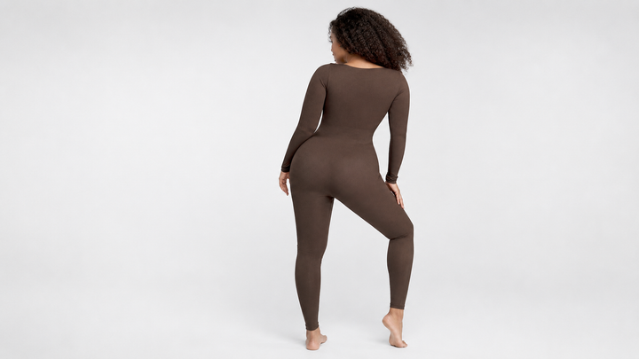 Deep V Waist-Smoothing Catsuit