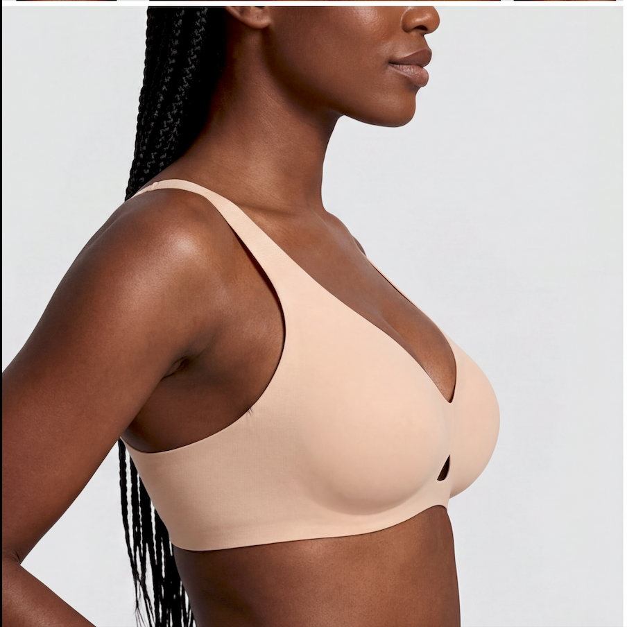 Cut-Out Wireless Support Bra