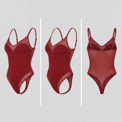 Sheer Mesh Thong Bodysuit
