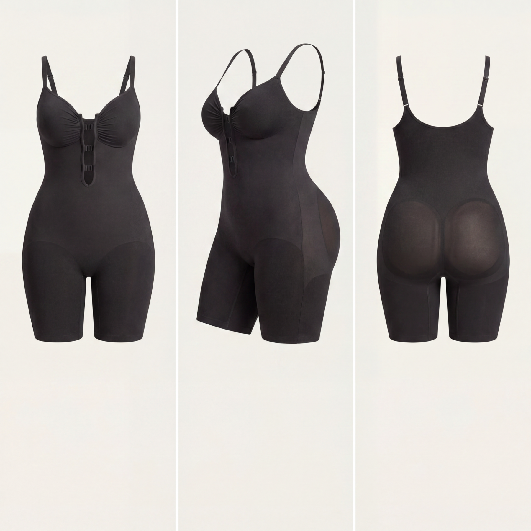 Front-Zip Butt-Lift Shaper Bodysuit