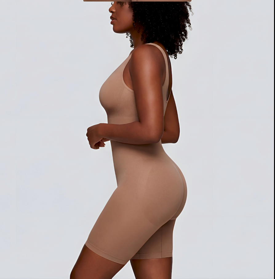 Scoop Neck Mid-Thigh Shaper Bodysuit
