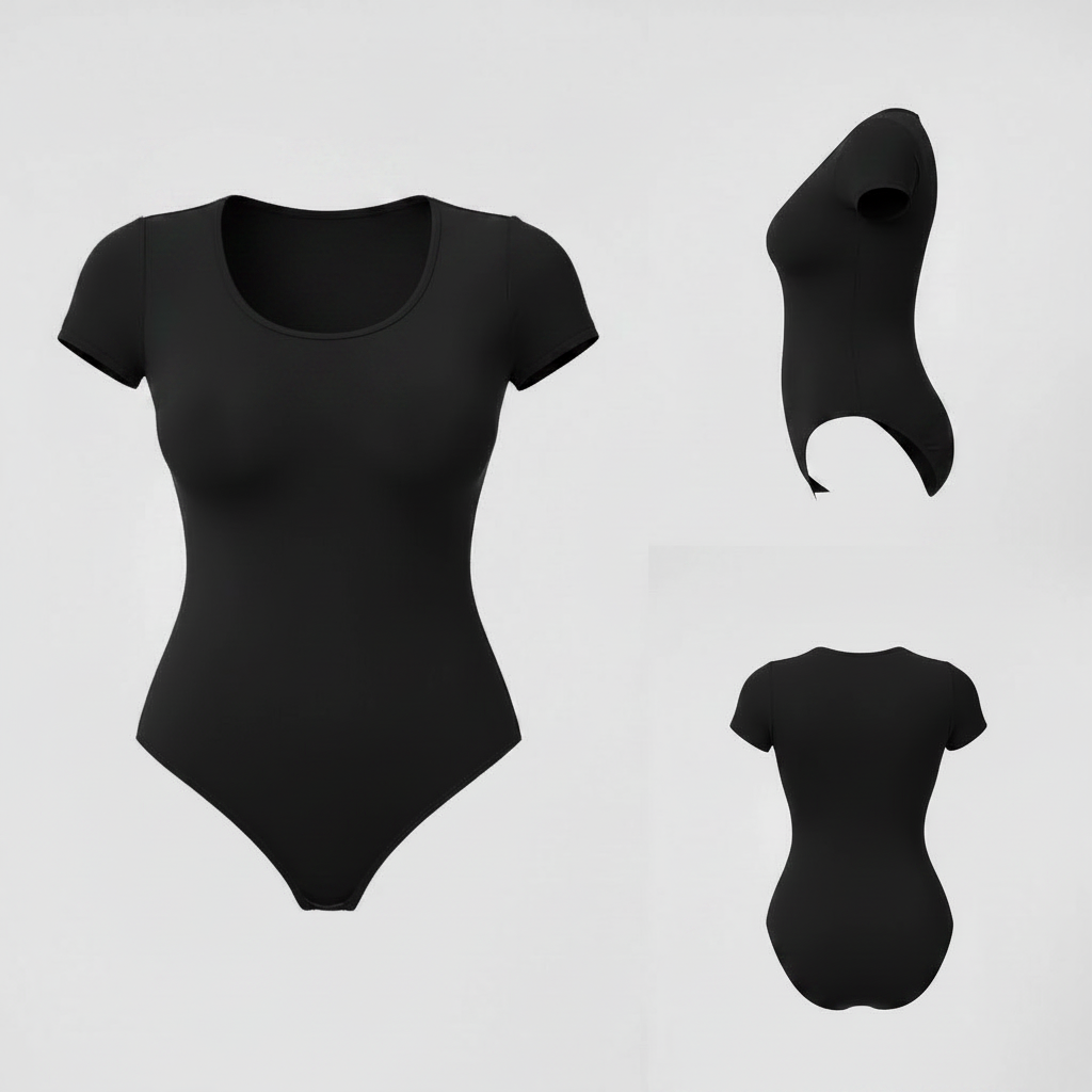 Short Sleeve Thong Bodysuit