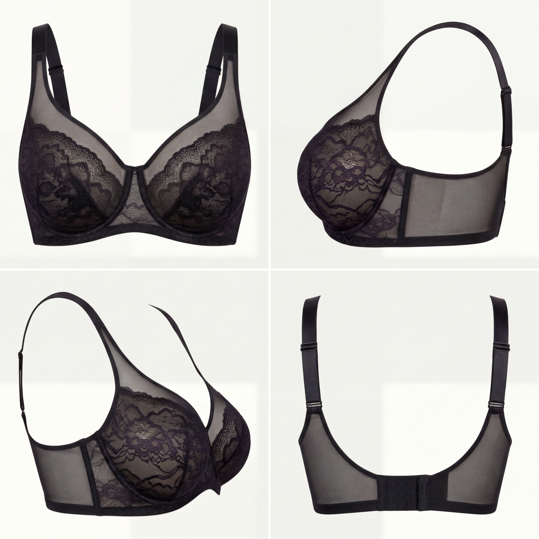 Lace Mesh Full Coverage Minimizer Bra