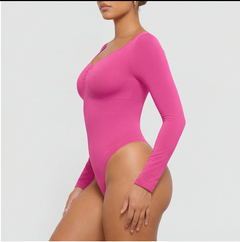 SculptLift Long Sleeve Thong Bodysuit