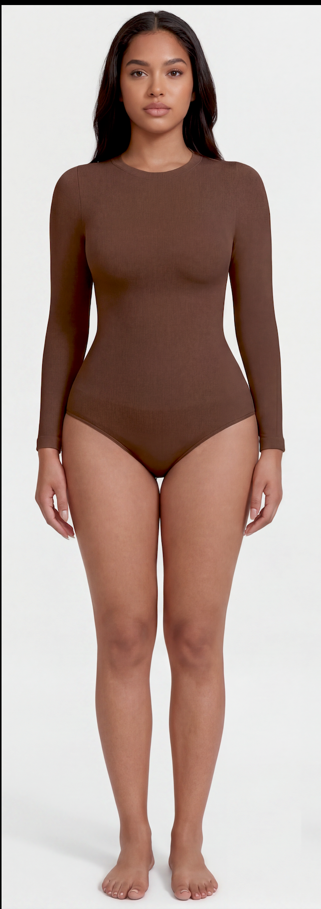 Seamless Long Sleeve Shaping Brief Bodysuit