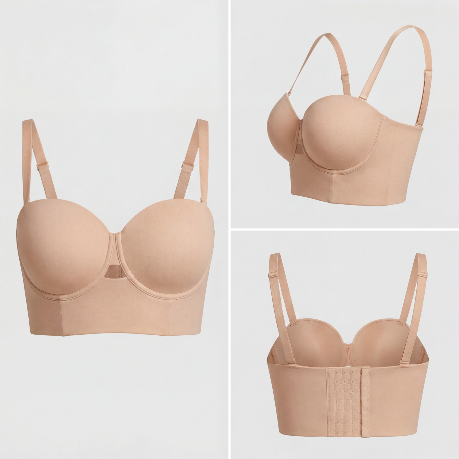 Convertible Strapless Longline Underwire Bra