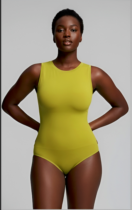 Sleeveless Crew Neck Shaping Bodysuit