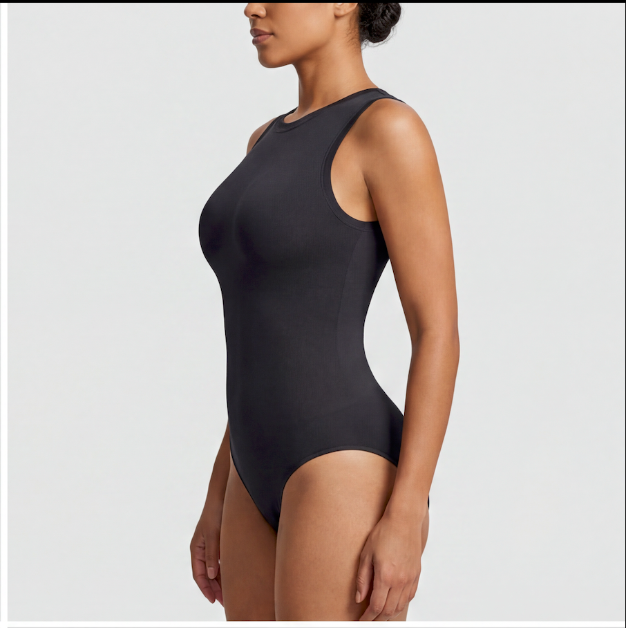 Sleeveless Crew Neck Shaping Bodysuit
