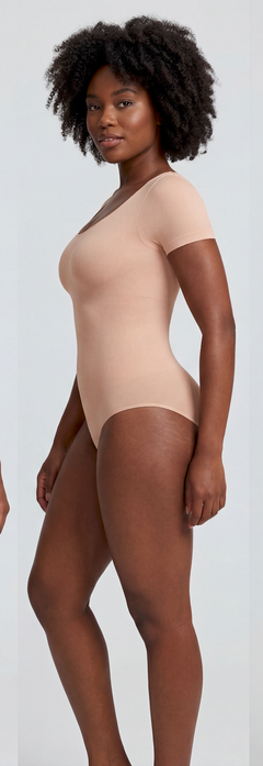 Scoop Neck Short Sleeve Shaping Bodysuit