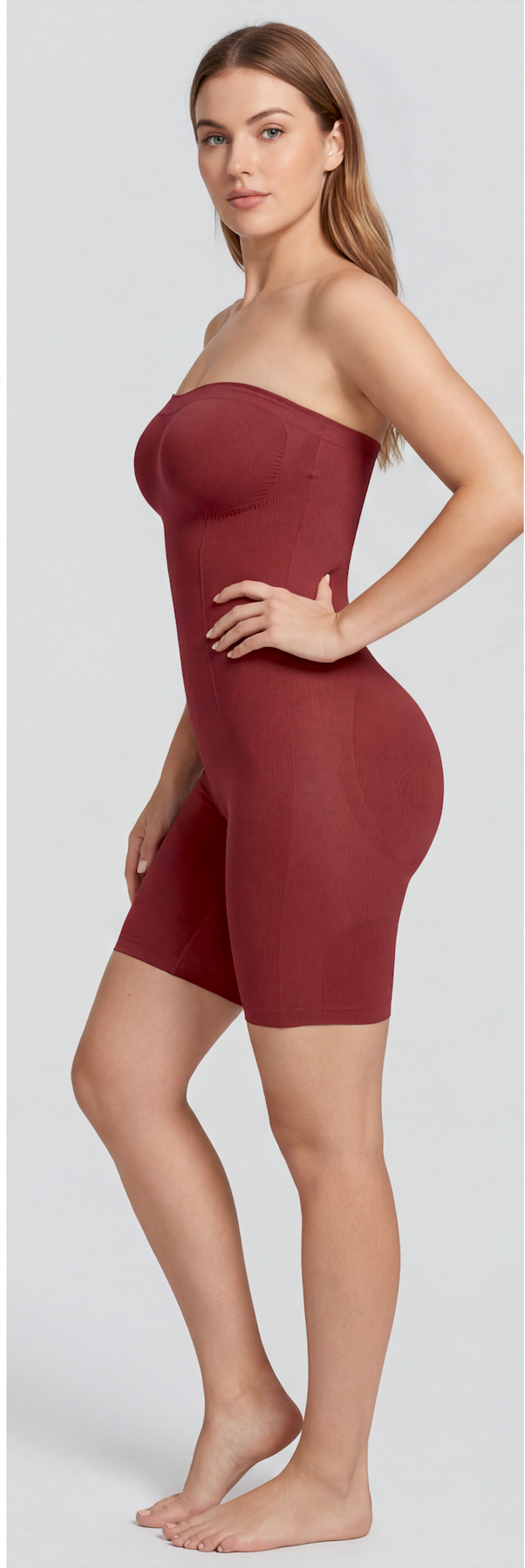 Strapless Mid-Thigh Shaper Bodysuit