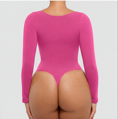 SculptLift Long Sleeve Thong Bodysuit