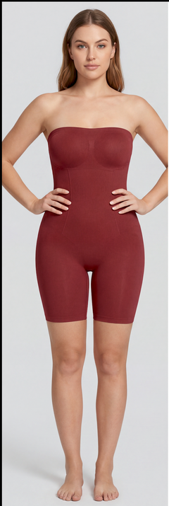 Strapless Mid-Thigh Shaper Bodysuit