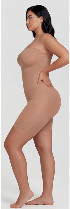 Strapless Mid-Thigh Shaper Bodysuit