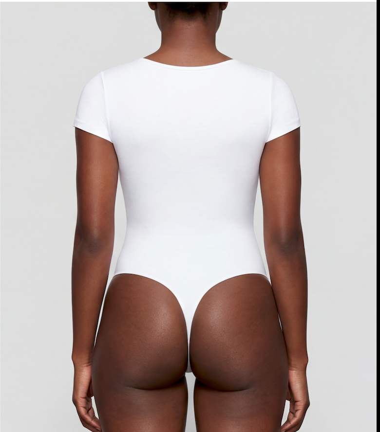 Short Sleeve Thong Bodysuit