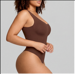 Scoop Neck Thong Bodysuit