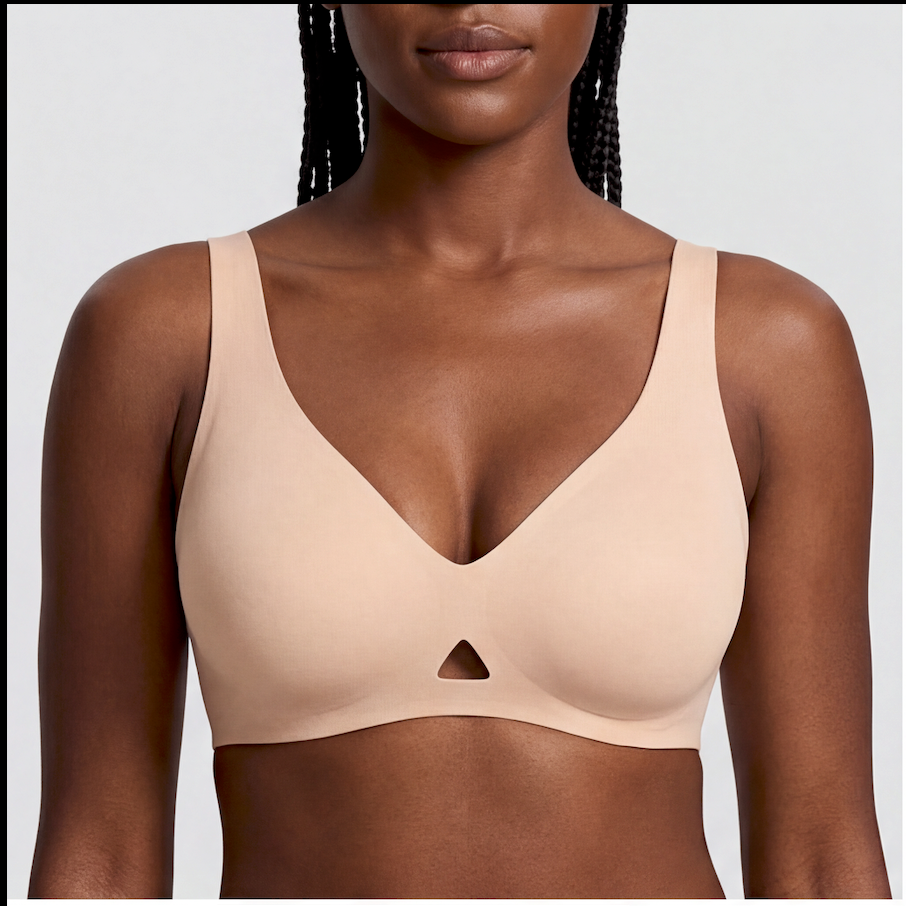 Cut-Out Wireless Support Bra