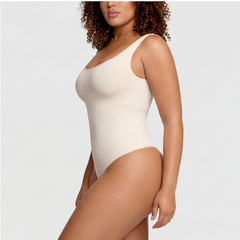 Scoop Neck Thong Bodysuit