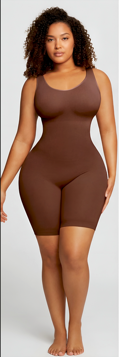 Scoop Neck Mid-Thigh Shaper Bodysuit
