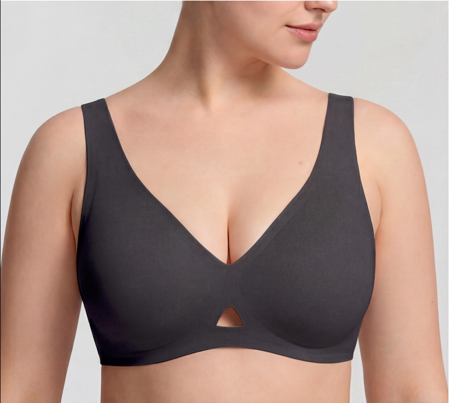 Cut-Out Wireless Support Bra