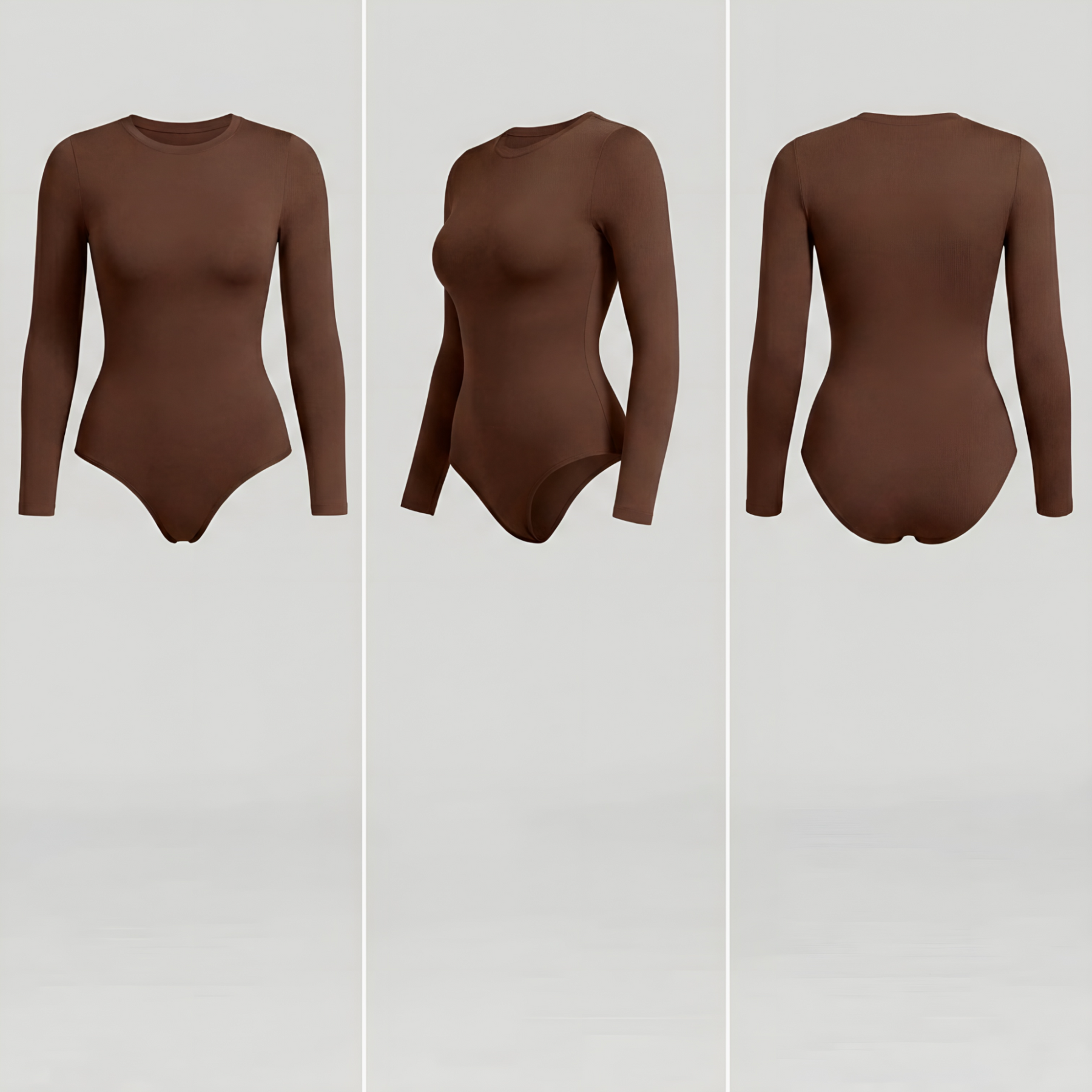 Seamless Long Sleeve Shaping Brief Bodysuit