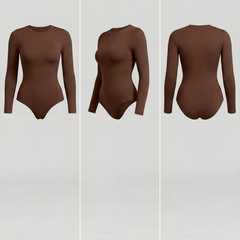 Seamless Long Sleeve Shaping Brief Bodysuit