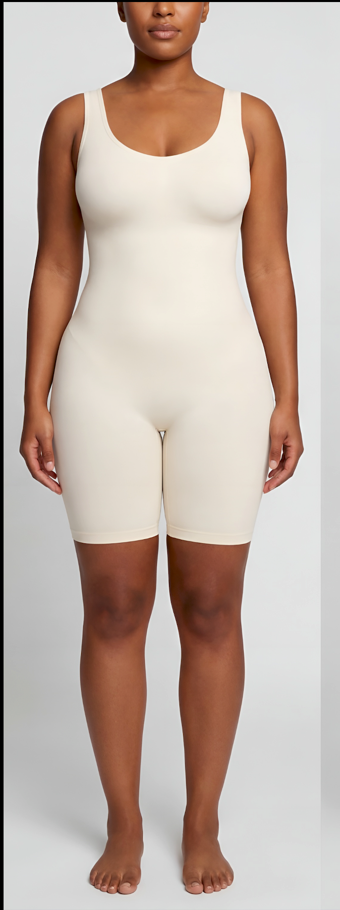 Scoop Neck Mid-Thigh Shaper Bodysuit