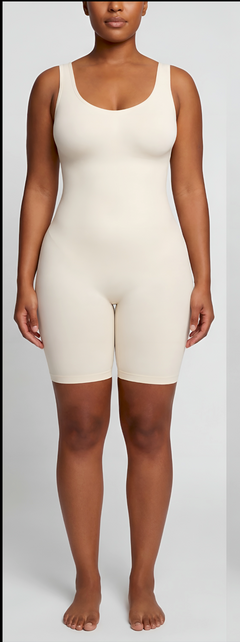 Scoop Neck Mid-Thigh Shaper Bodysuit