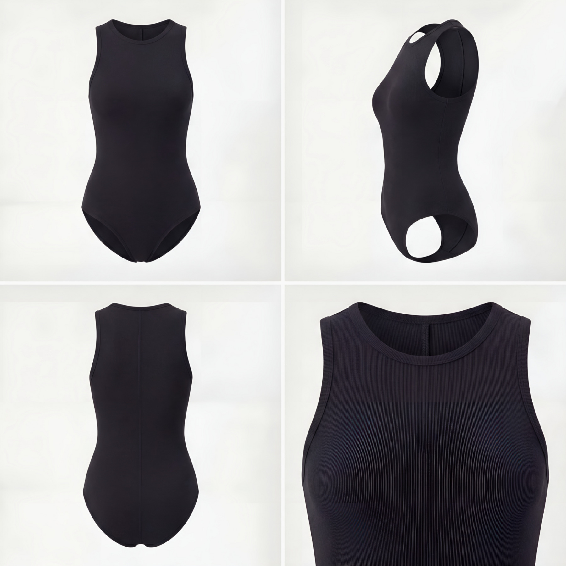 Sleeveless Crew Neck Shaping Bodysuit