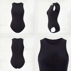 Sleeveless Crew Neck Shaping Bodysuit
