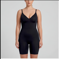 Open Back Mid-Thigh Shaper Bodysuit