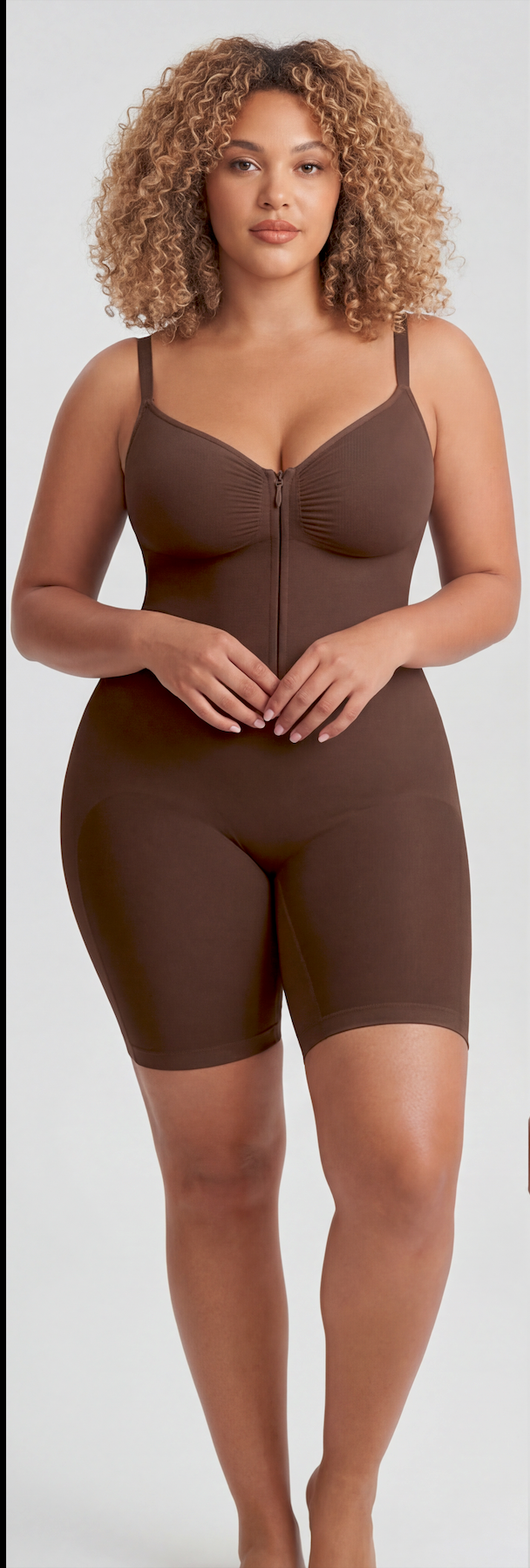 Front-Zip Butt-Lift Shaper Bodysuit