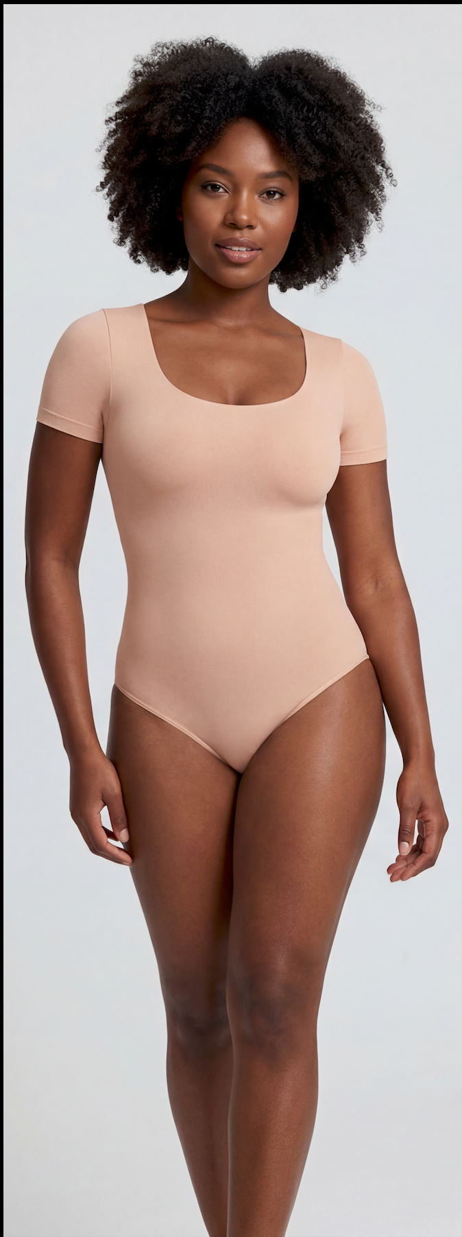 Scoop Neck Short Sleeve Shaping Bodysuit