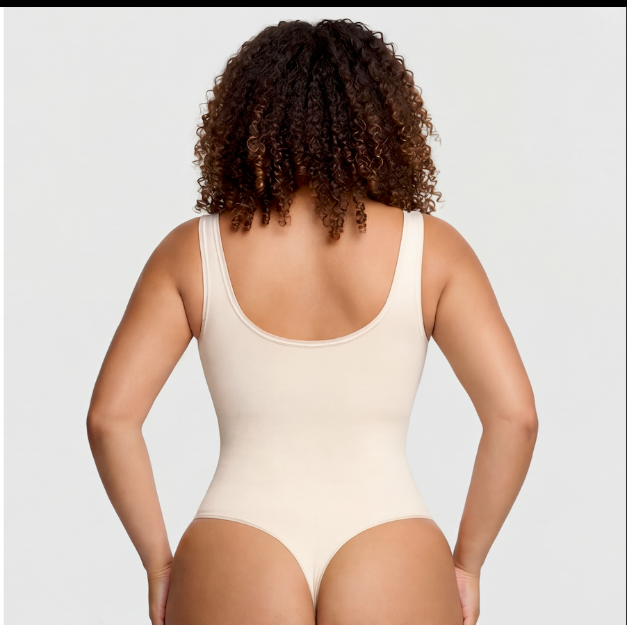 Scoop Neck Thong Bodysuit