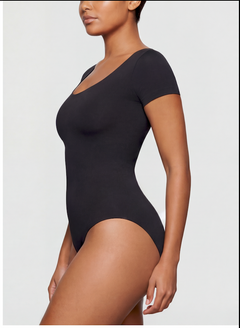 Scoop Neck Short Sleeve Shaping Bodysuit