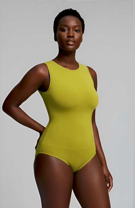 Sleeveless Crew Neck Shaping Bodysuit
