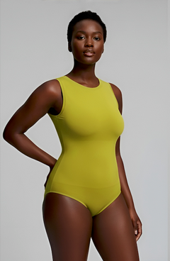 Sleeveless Crew Neck Shaping Bodysuit