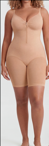 Front-Zip Butt-Lift Shaper Bodysuit