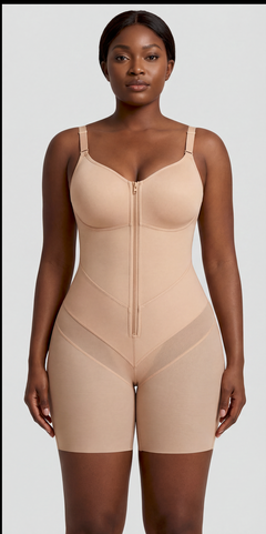 Zip Up Full-Bust Mid-Thigh Shaper Bodysuit