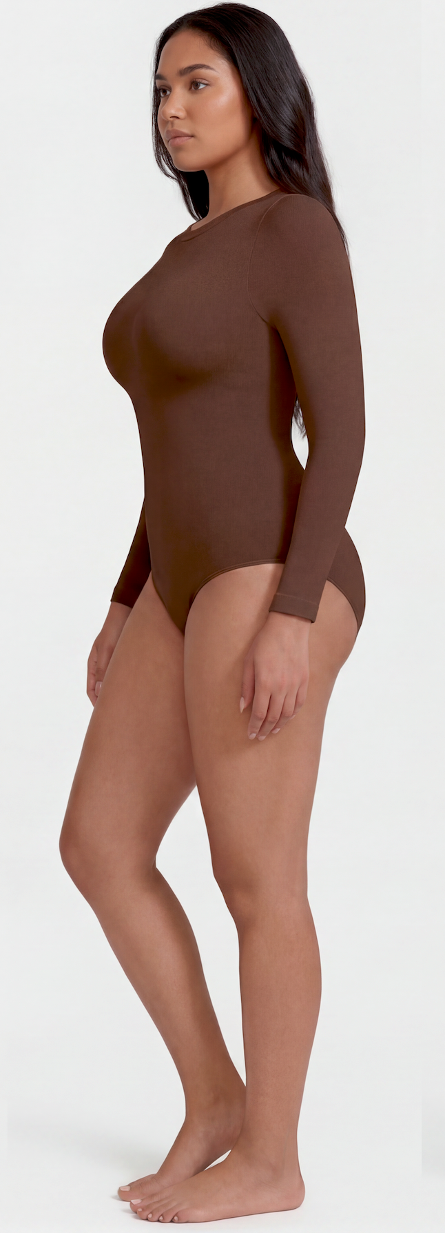 Seamless Long Sleeve Shaping Brief Bodysuit