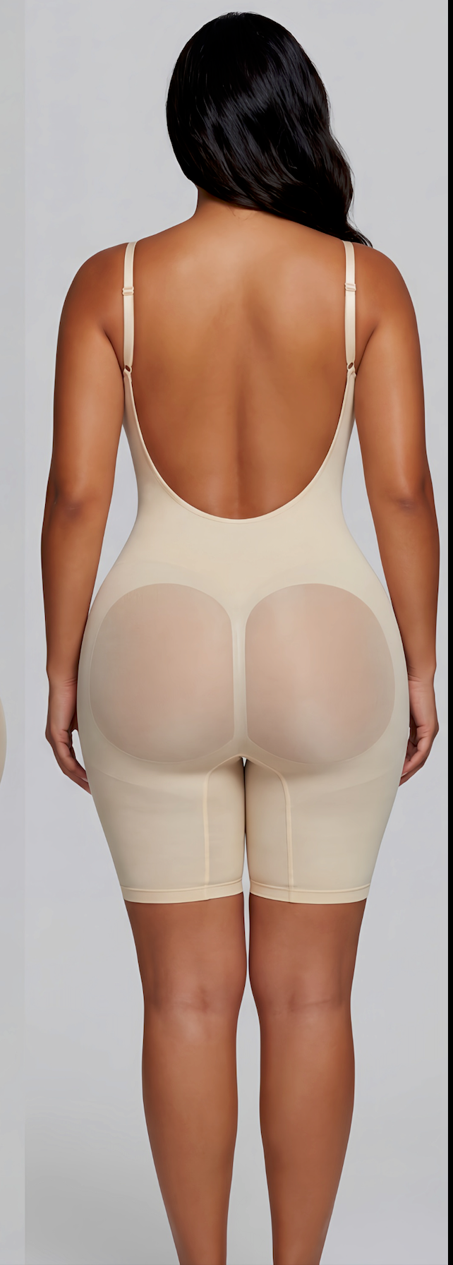 Open Back Mid-Thigh Shaper Bodysuit