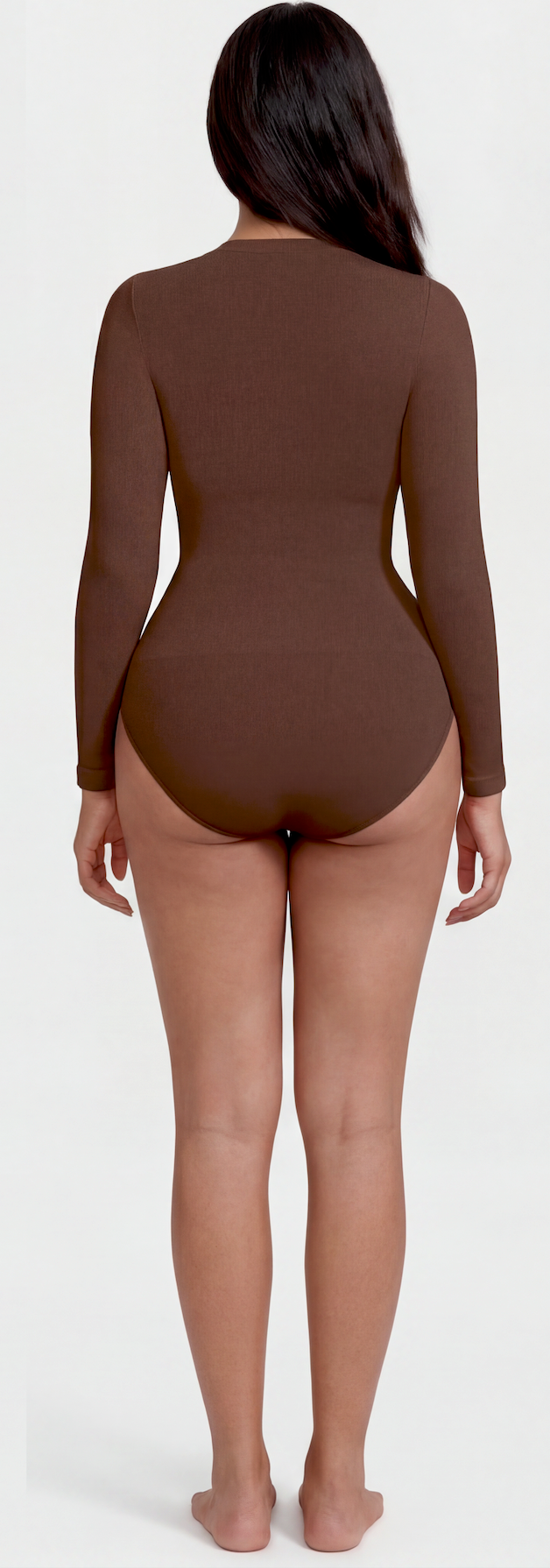 Seamless Long Sleeve Shaping Brief Bodysuit