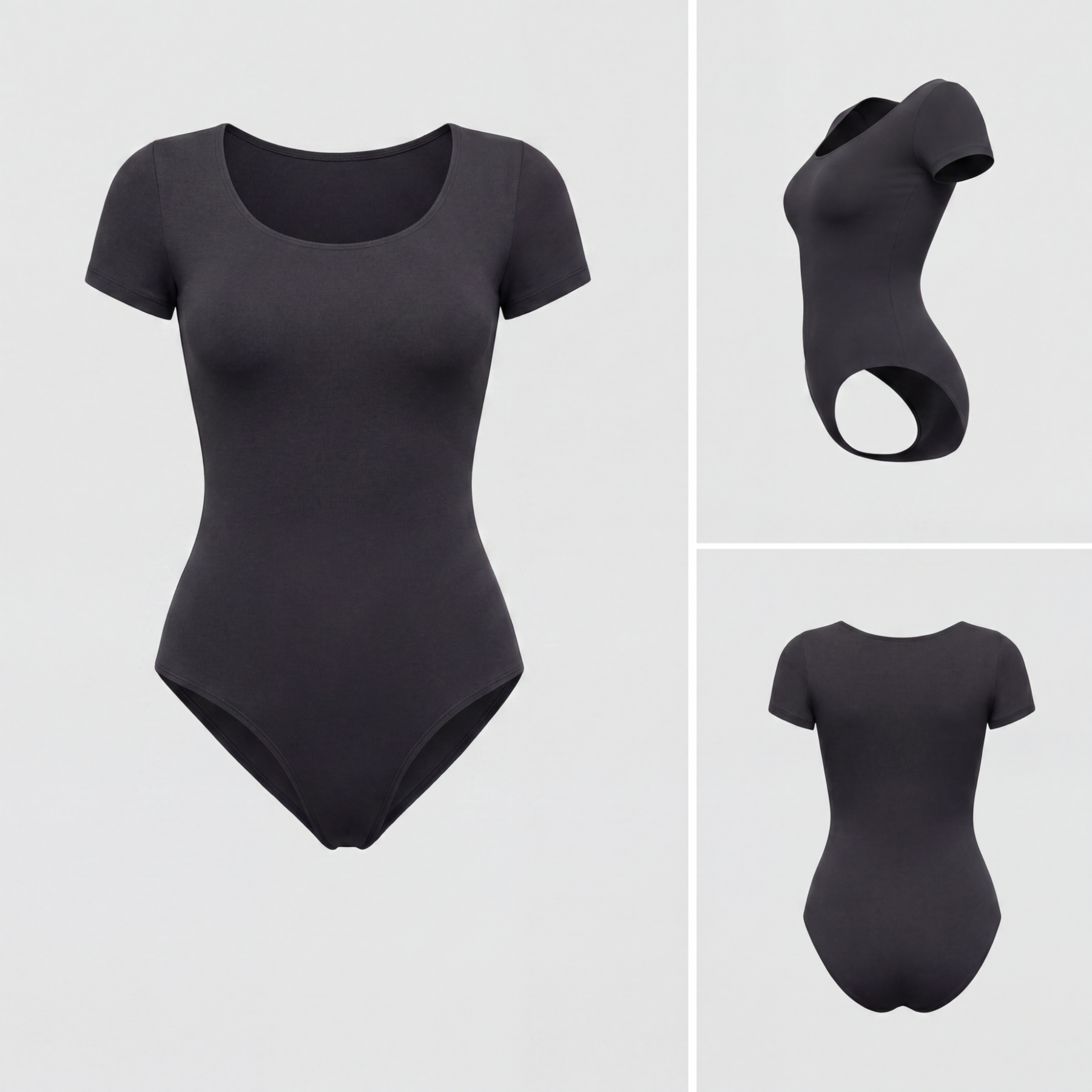 Scoop Neck Short Sleeve Shaping Bodysuit